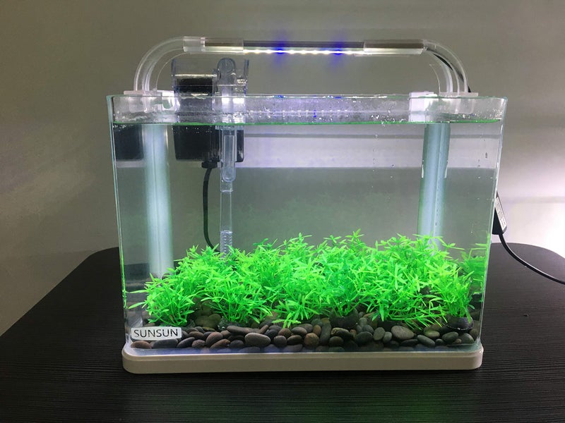 Smoothedo-Pets Aquarium Plant Fish Tank Decoration 20 Pieces Small/1" Tall Plastic Artificial Plant Goldfish Hidden Mini Grass Set (Green-A) - Image 4